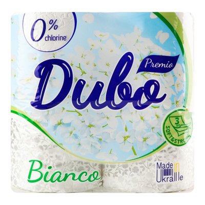 Туалетний папір білий Диво Premio Bianco 3 шари, 4 шт/уп. 3945120 фото