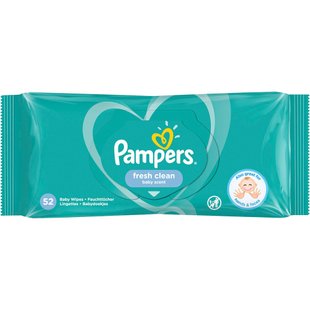 Вологі серветки Fresh clean Pampers, 52 шт/уп. 3125350 фото