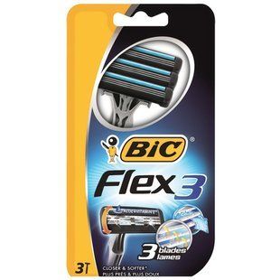 Бритвена система 3-лезова Флекс класік 3шт Bic, уп 4702640 фото