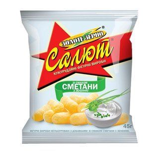 Кукурузные палочки со вкусом сметаны Салют, 45 г 38026 фото