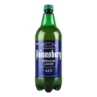 Пиво світле фільтроване Премiум Lager 4.5% Haisenberg, 1 л 4125040 фото
