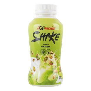 Коктейль молочний 1.5% зі смаком фісташки Shake Яготинський п/пл 270г 4454720 фото