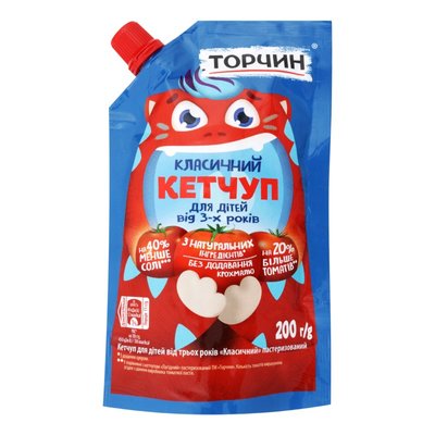 Кетчуп томатний дитячий Торчин, 200 г 3659330 фото
