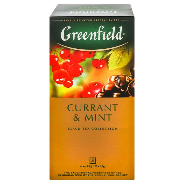 Чай чорний пакетований Greenfield Currant & Mint, 1.5 г * 25 пак. 2862320 фото
