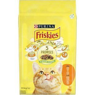 Корм сухий для котів М'ясо, курка та овочі Friskies, 100 г 1891290 фото