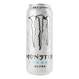 Напій енергетичний б/а газований ж/б Ultra Monster Energy, 0.5 л 4081520 фото
