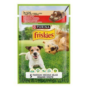Корм для собак с говядиной и картофелем кусочки в подливе Friskies, 85 г 4351440 фото