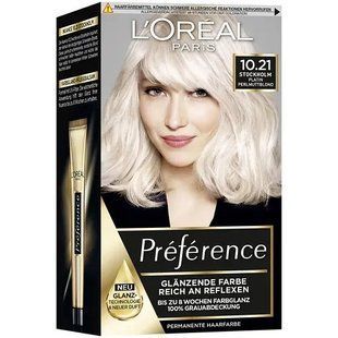 Крем-фарба для волосся Preference №10.21 L'Oreal Paris, 1шт 3097910 фото