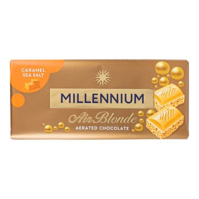 Шоколад белый пористый Blonde Caramel Millennium, 85 г 4186900 фото