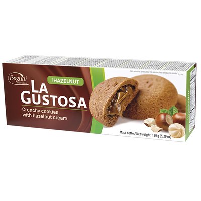 Пісочне печиво з горіховим кремом La Gustosa Bogutti, 150 г 3956850 фото