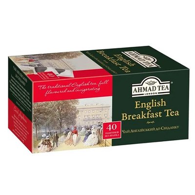 Чай чорний пакетований англійський сніданок Ahmad, 40 шт/пак 1853260 фото