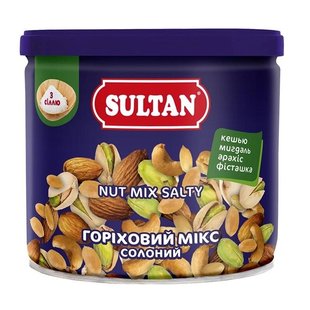 Горіховий микс Sultan смажений солоний, 120 г 3596900 фото