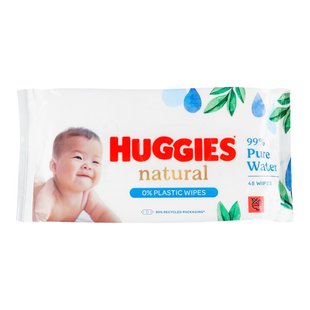 Вологі серветки багатошарові Natural Huggies, 48 ??шт/уп. 4210450 фото