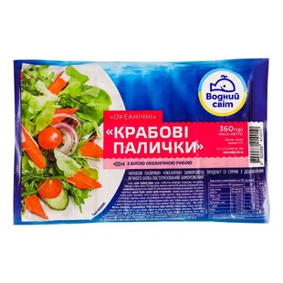 Палички крабові заморожені Океанічні Водний світ, 360 г 3593640 фото