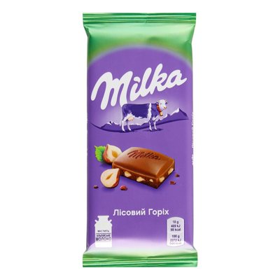 Шоколад молочный с лесным орехом Милка, 90 г 1905420 фото