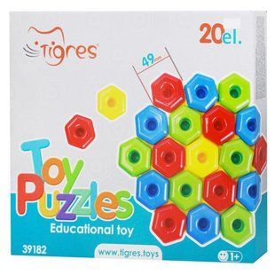 Игрушка развивающая Игры пазлы 20 элементов Tigres, шт 2480340 фото