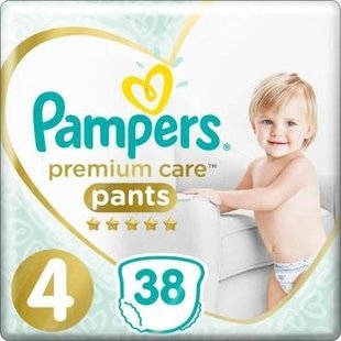 Трусики підгузки для дітей 9-15 кг 4 Premium Care Pampers, 38 шт/уп. 3000210 фото