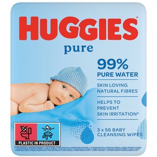 Вологі серветки Pure Huggies, 3*56 шт/уп. 2668920 фото