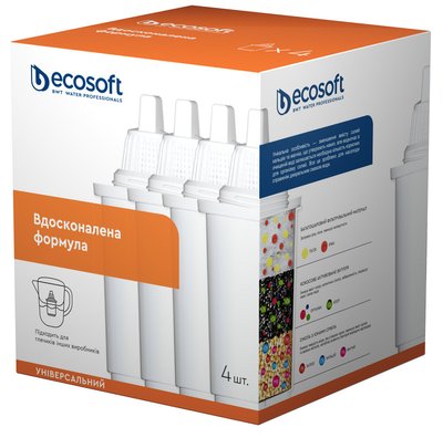 Картридж для твердої води із залізом та органічними речовинами Універсальний Ecosoft, 4 ш 3571490 фото