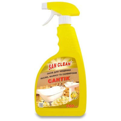 Рідина для чищення ванних кімнат Сантік San Clean, 750 мл 267944 фото