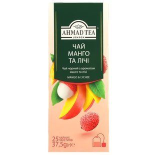 Чай чорний з ароматом манго та лічі Ahmad Tea, 1.5г*25 шт/уп. 4440090 фото