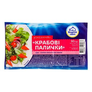 Палички крабові заморожені Океанічні Водний світ, 90 г 3593740 фото