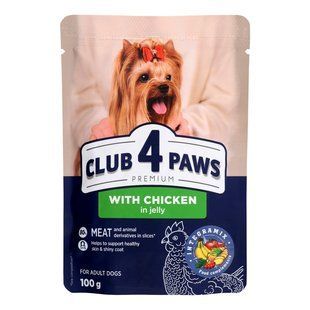 Корм для собак з куркою в желе Premium Club 4 Paws, 100 г 3001800 фото