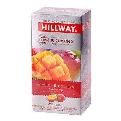 Чай чорний пакетований Соковитий манго Hillway, 25 шт/уп. 2844500 фото