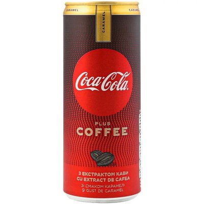Напій енергетичний б/а газований ж/б Plus Coffee Caramel Coca-Cola, 0.25 л 3316500 фото