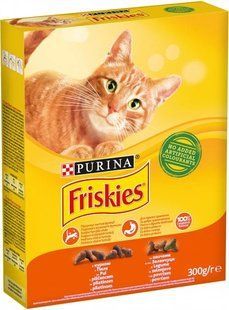 Корм сухий для котів З куркою та овочами Friskies, 300 г 2861640 фото