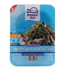 Морська капуста з морепродуктами Водний світ, 150 г 3854050 фото