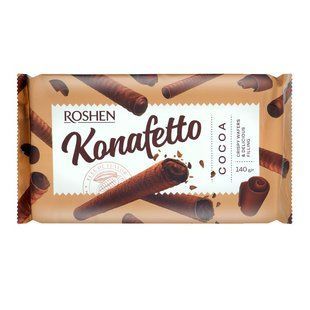 Вафельные трубочки Cocoa Konafetto Roshen, 140 г 3544090 фото