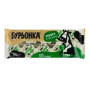 Вершки 10% ультрапастеризовані Бурьонка, 100 г 1252640 фото