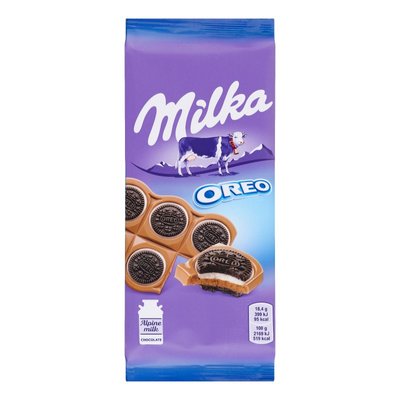 Шоколад молочный с печеньем орео Милка, 92 г 3243770 фото