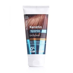 Бальзам для волосся Еластичність та блиск Keratin Dr.Sante, 200 мл 2998270 фото