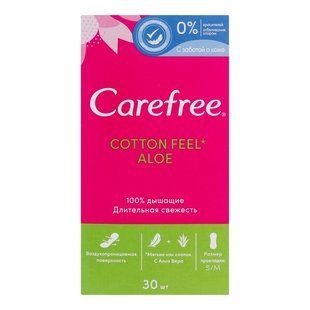 Прокладки гигиенические ежедневные Cotton feel Aloe Carefree, 30 шт/уп. 4011890 фото