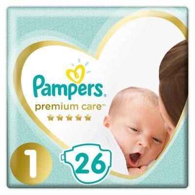 Підгузки для дітей 2-5 кг 1 Premium Care Pampers, 26 шт/уп. 3125340 фото