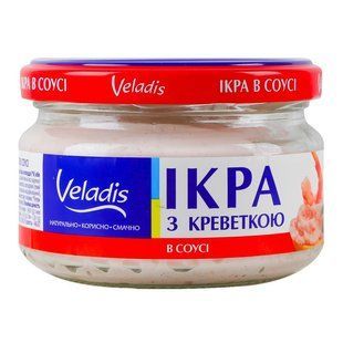 Икра атлантических рыб с креветкой в соусе Veladis, 160г 3857950 фото