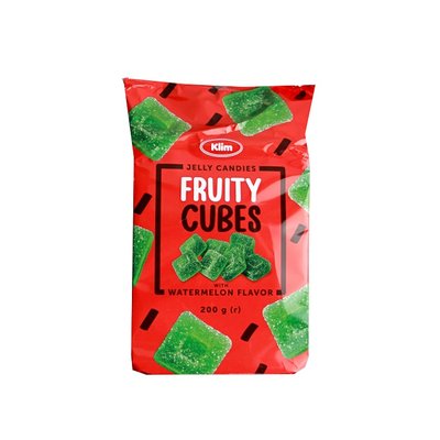 Мармелад зі смаком кавуна Fruity Cubes, 200 г 4010610 фото