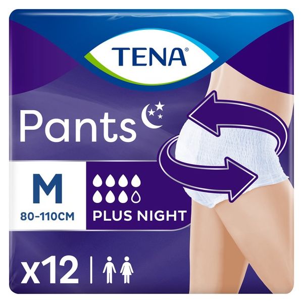 Подгузники-трусы для взрослых одноразовые Medium Plus Night Tena 12шт 3705110 фото