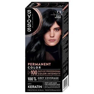 Крем-краска для волос Permanent coloration №1_1 Syoss, 1шт 3557700 фото