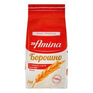 Мука из твердых сортов пшеницы Амина м/у 1кг 4743510 фото
