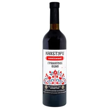 Вино Гранатовое столовое плодовое сортовое полусладкое красное Кахетури, 0.75л 4142340 фото