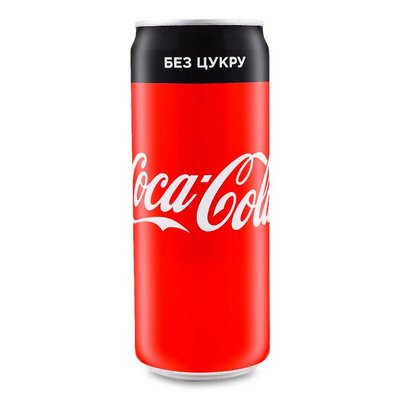 Напій газований Coca-cola zero, 0.33 л 2663940 фото
