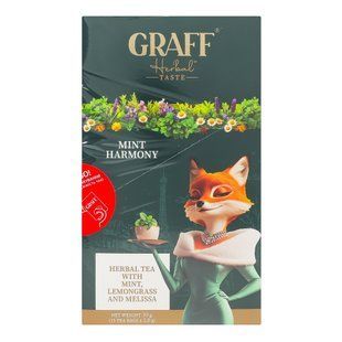 Чай трав'яний М'ятна Гармонія Graff, 2*15 шт/уп. 4515520 фото