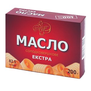 Масло солодковершкове 82.5% Екстра Старокозачий сир, 200 г 1820220 фото