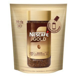 Кава розчинна Gold Nescafe, 50 г 4129190 фото