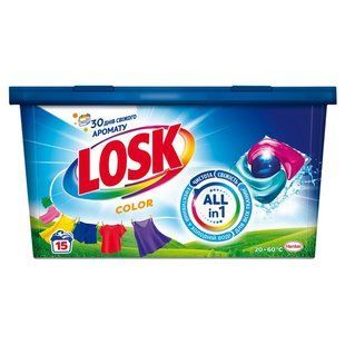 Гель-капсулы для стирки 3+1 Power Caps Color Losk, 15 шт/уп. 4263000 фото