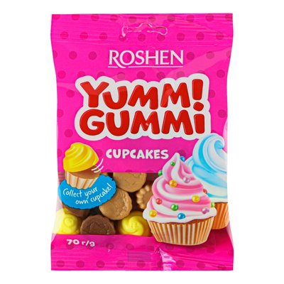 Цукерки желейні Cupcakes Yummi Gummi Roshen, 70 г 3957640 фото