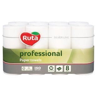 Полотенца бумажные 2-слойные Professional Ruta 8шт 4675550 фото